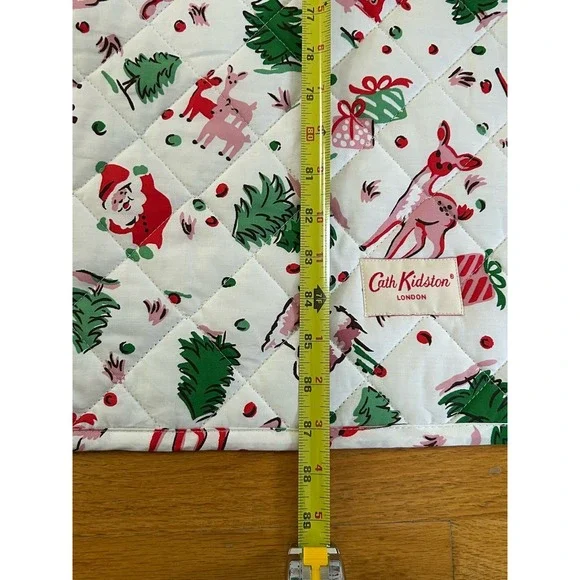 Cath Kidston London Ditsy Deer Pink Christmas Holiday FULL Quilt 87.5" x 77.5" - Picture 5 of 9